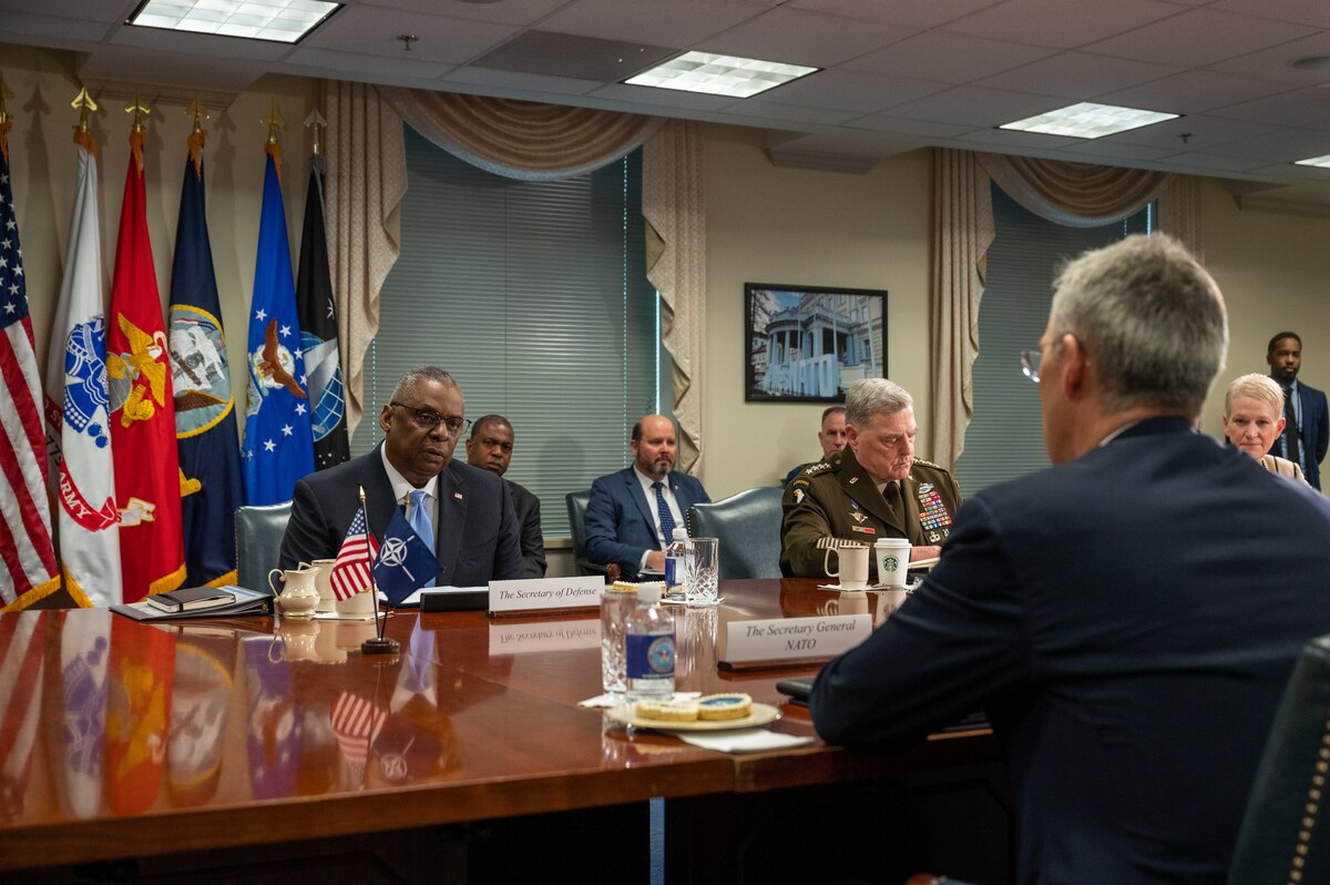 People gather for a meeting.