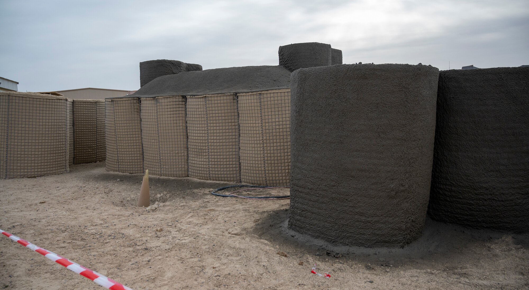 A new bunker is being built at Ali Al Salem Air Base, Kuwait, Feb. 7, 2023.