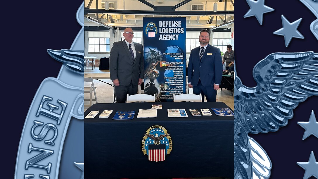 Leadership from DLA Aviation at Ogden attends local career fair.