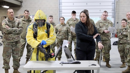 Vermont Army National Guard Soldiers train for their Hazardous Materials Operations Level at the Ethan Allen Firing Range in Jericho, Vermont.