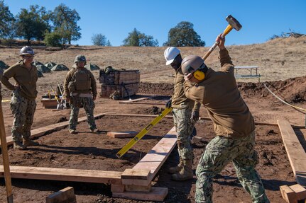Seabees assigned to U.S. Naval Mobile Construction Battalion (NMCB) 3 completed an extensive scope of vertical and horizontal construction, including Southwest Asia Huts and Heavy Timber Bunkers, while defending against simulated enemy aggression. NMCB 3 has completed its Field Training Exercise, Operation Turning Point, in which the Battalion was assessed on its ability to conduct expeditionary construction in a distributed and hostile environment.