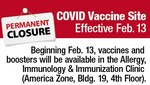 WRNMMC COVID-19 Vaccine Site closure