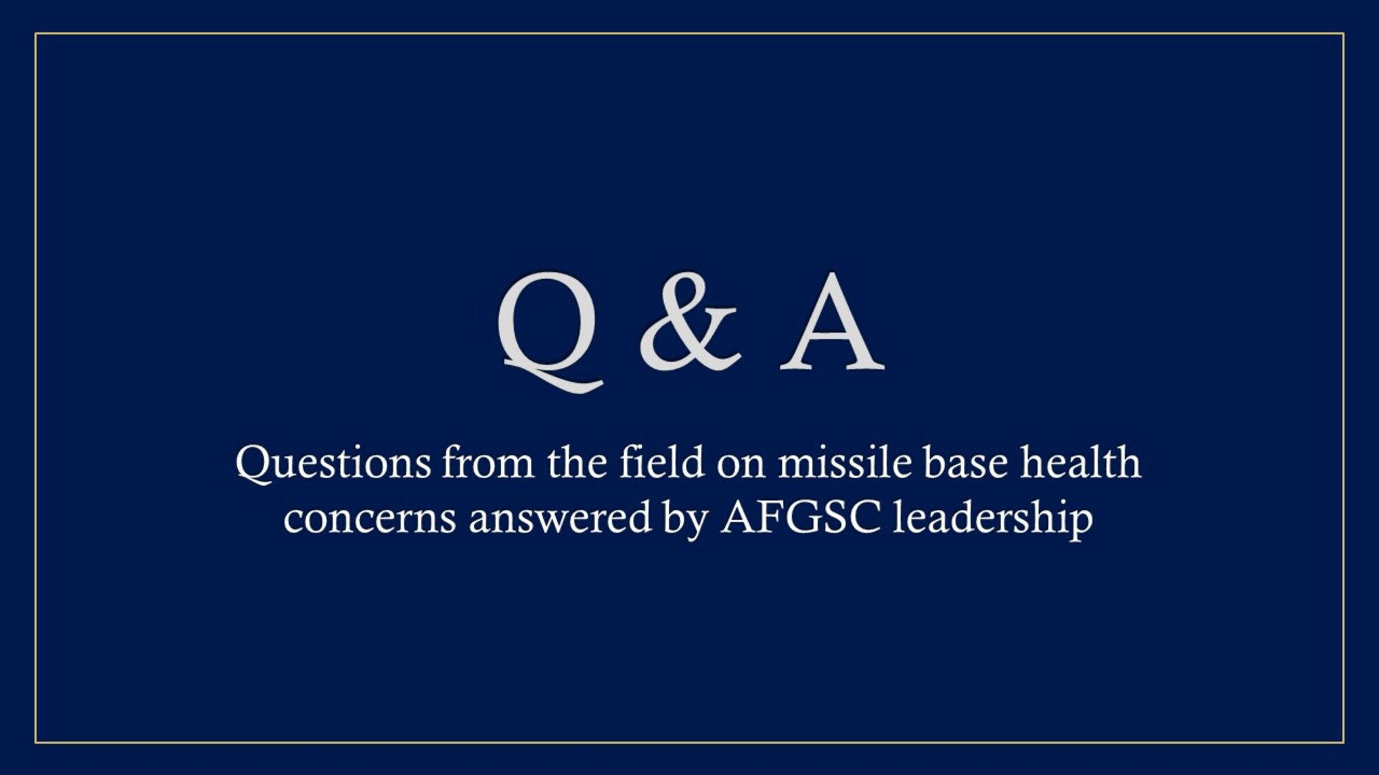 Q&A graphic