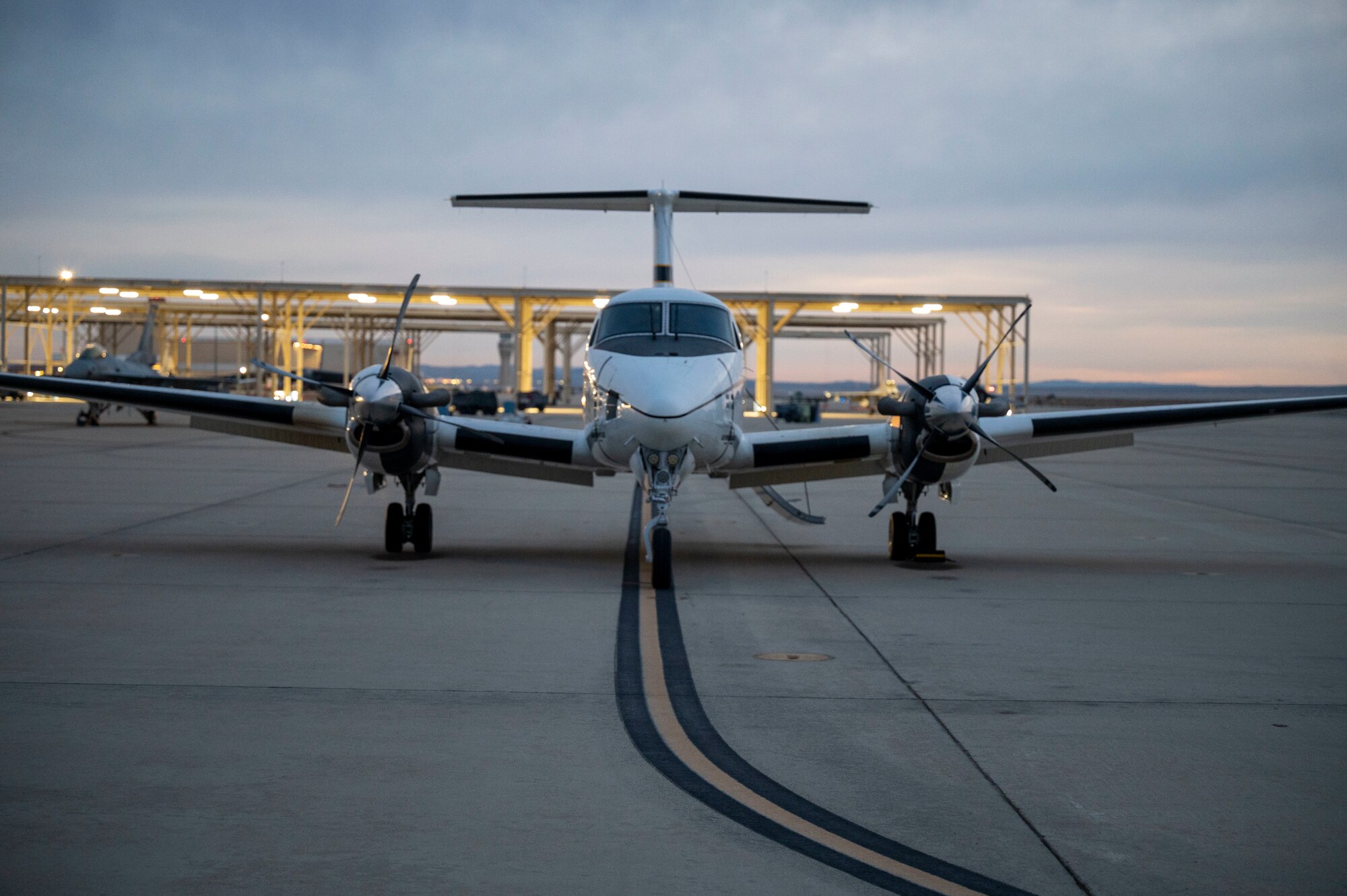 The 412th Operations Group flew a C-12 Huron to the California Aeronautical University Aviation Career Day in Bakersfield, California, Feb. 3.