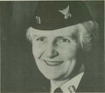 Rare photograph of Anita Clothier in uniform with official cover. (U.S. Coast Guard