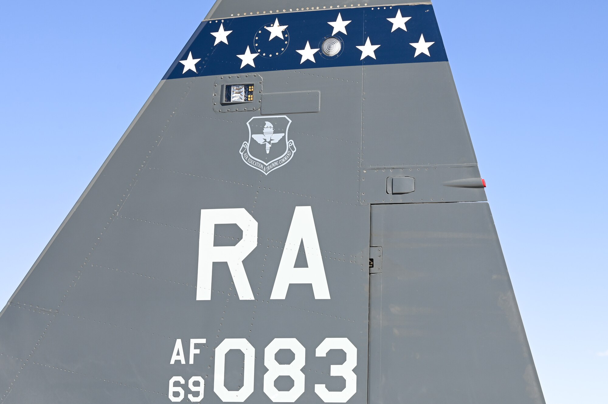 A photo of a T-38 Talon sitting on the flightline.
