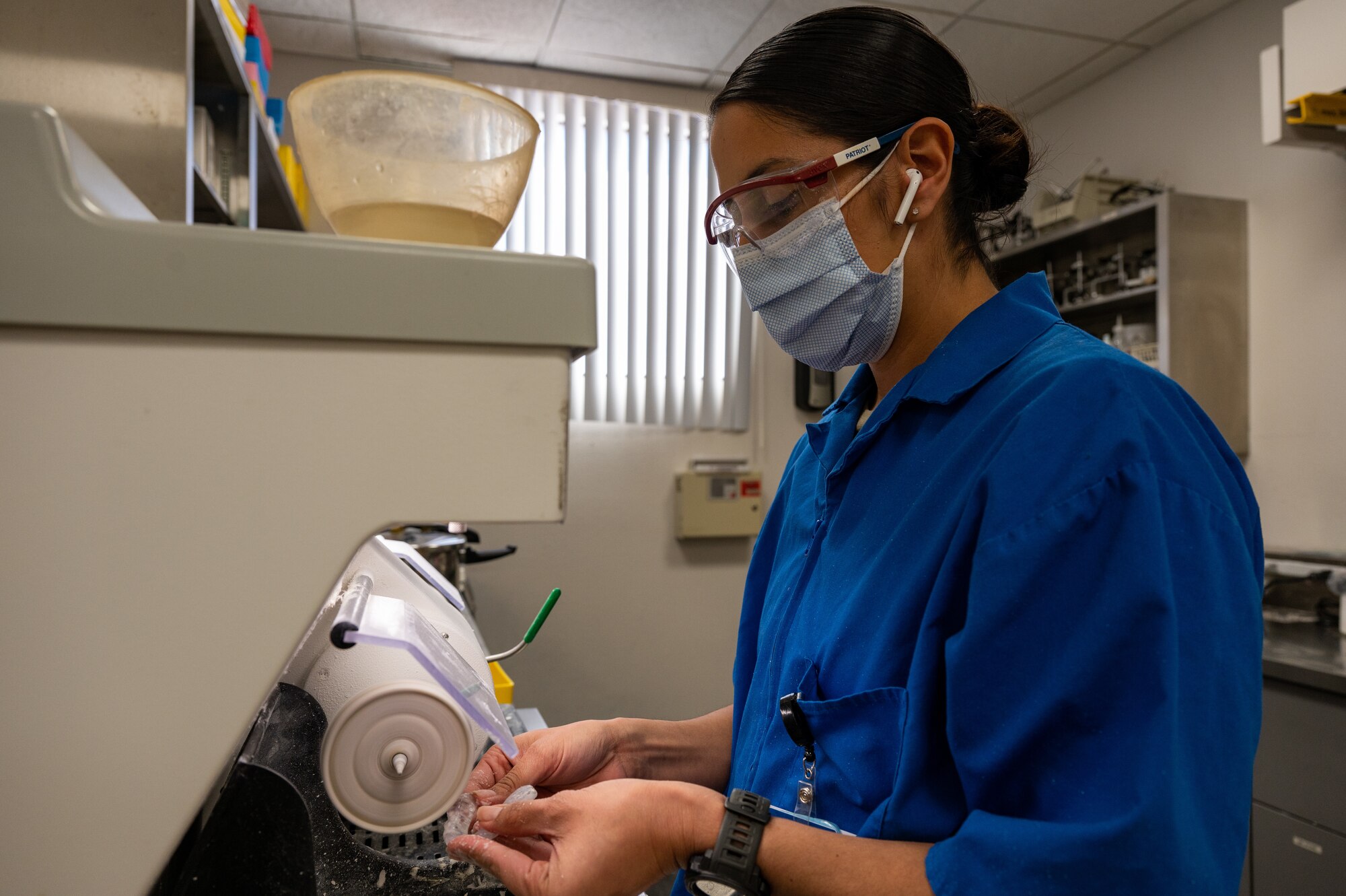 An Airman performs medical duties