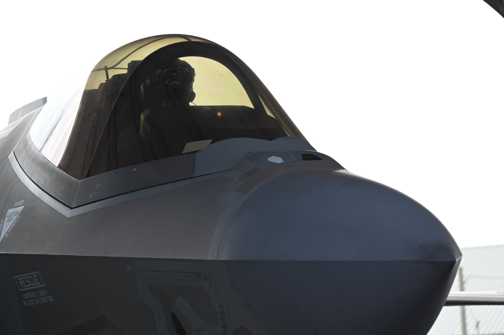 F-35A Lightning IIs with the 58th Fighter Squadron, 33rd Fighter Wing, leave for off-station training.