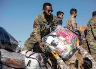 Airmen assigned to various sections across the 39th Air Base Wing in Incirlik Air Base, Turkiye, load supply trucks in recognition of joint military support of USAID humanitarian assistance and disaster relief efforts, following the Feb. 6, 7.8 magnitude earthquake in Turkiye. U.S. military forces assigned to U.S. European Command and under the operational control of U.S. Naval Forces Europe, are providing humanitarian assistance and disaster relief in support of U.S. Agency for International Development (USAID), the Bureau of Humanitarian Assistance (BHA), and the international community to the Turkish people during this tragedy.