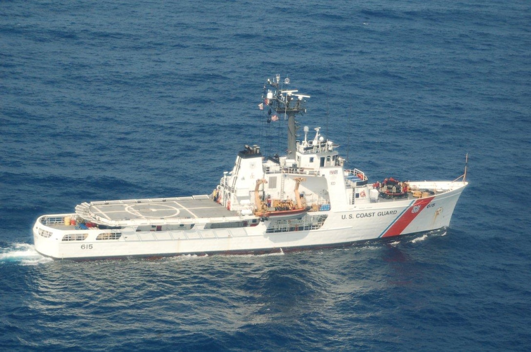 Coast Guard Cutter Reliance patrols the Western Caribbean in support of the Joint Interagency Task Force - South October 2014.