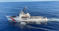 The Coast Guard Cutter Vigilant (WMEC 617) crew performs a migrant patrol in the Caribbean Sea, July 22, 2022. The Vigilant is a 210-foot Reliance-class medium endurance cutter, that patrols the Caribbean Sea and Eastern Pacific Ocean, performing counter-drug operations, migrant interdiction operations, search and rescue, and fisheries enforcement.