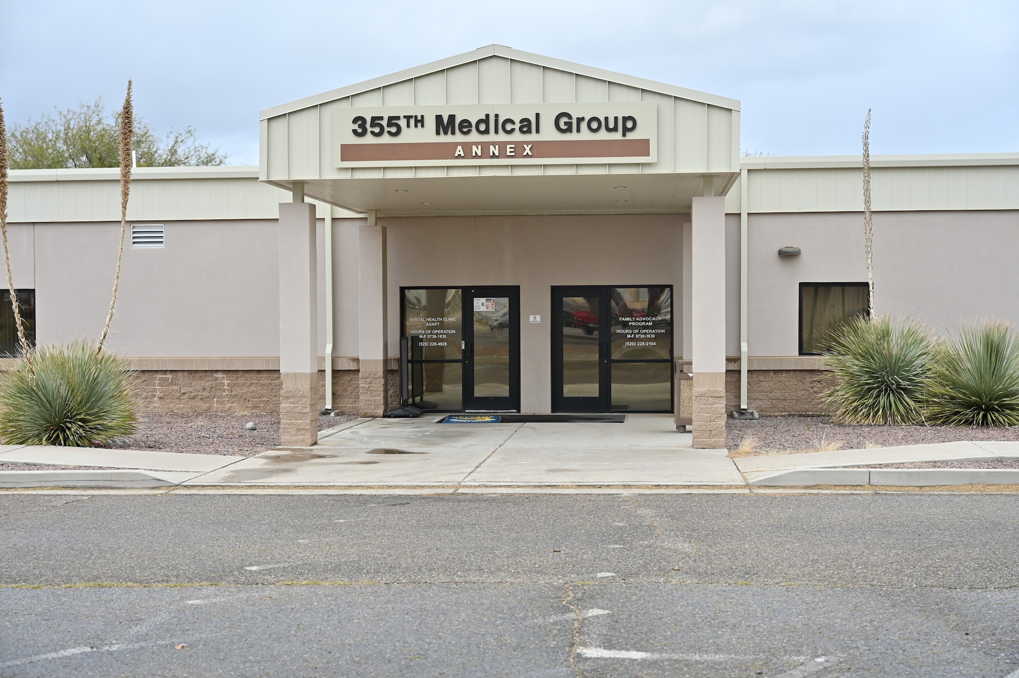 Pictured above is a building representing the 355th Medical Group.