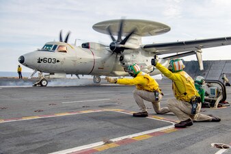 USS Nimitz (CVN 68) conducts flight operations.