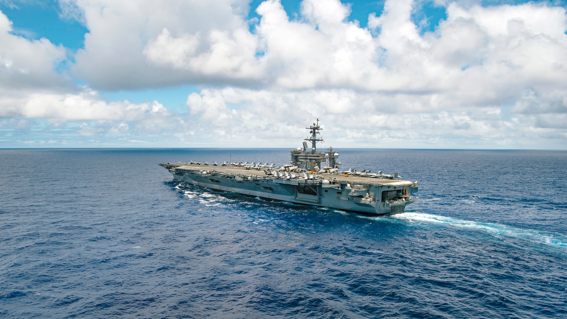 Nimitz-class aircraft carrier USS Carl Vinson (CVN 70) transits the Pacific Ocean, June 22, 2021. Vinson is currently underway conducting routine maritime operations in U.S. 3rd Fleet. (U.S. Navy photo by Mass Communication Specialist 3rd Class Haydn N. Smith)