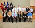 Adam Tutolo, John Finchen, Greg Stephens, Vincent Olivia, Joan Mitra, Lauren Retos, Marko Graham, John Cuorato
Courtney Baysmore, Michael Mann, Troy Vokes, Gary Lefebvre, Cynthia Ciardullo, Colleen Obozian, and Michael Tarkett gather for a group photo on February 8 in Philadelphia. DLA Troop Support, located in Philadelphia is a Major Subordinate Command of the Defense Logistics Agency, with a global presence including offices in Europe & Africa and the Pacific regions.