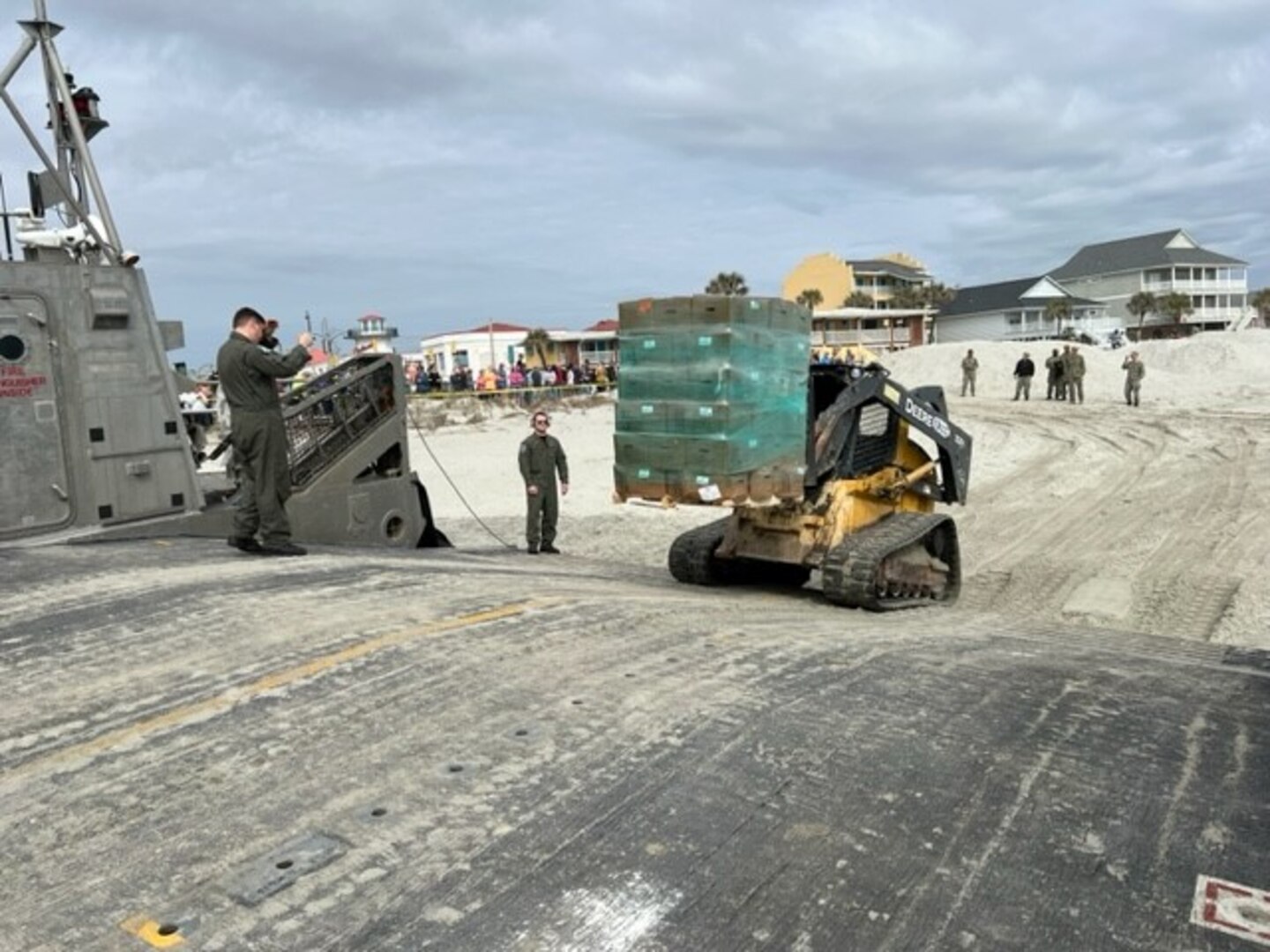 The Defense Logistics Agency provided quick-turn subsistence support to the USS Carter Hall during their recovery mission of the Chinese high-altitude surveillance balloon shot down off the coast of Myrtle Beach, SC on February 4, 2023. Supplies were delivered on February 9, 2023 with the coordination of Naval Supply Systems Command Fleet Logistics Center Jacksonville.