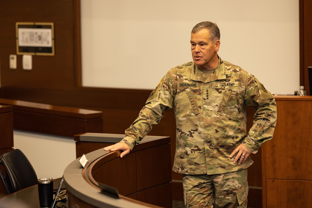 U.S. Space Command Commander visits Marine Corps War College students