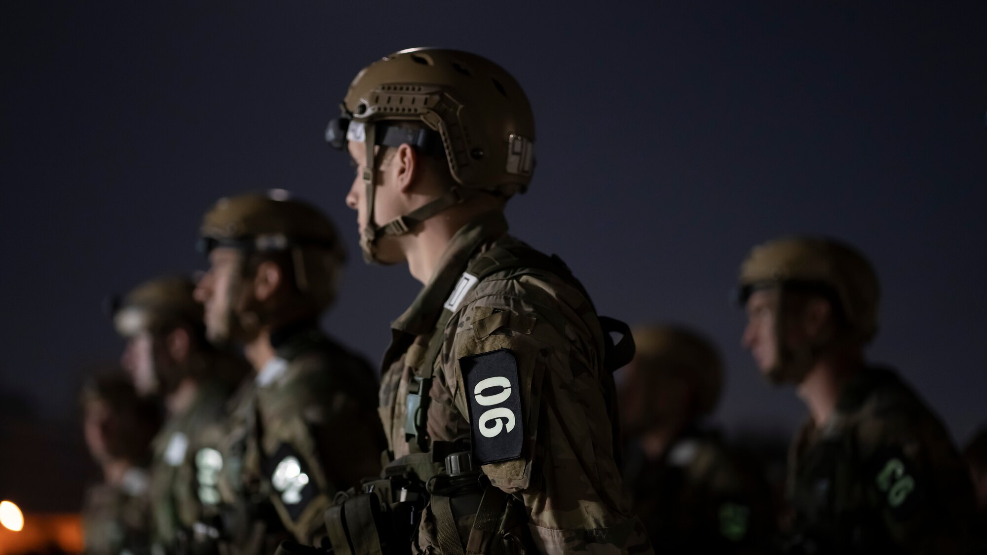 Special Warfare Training Wing trainees await instructions at the Assessment and Selection Course.