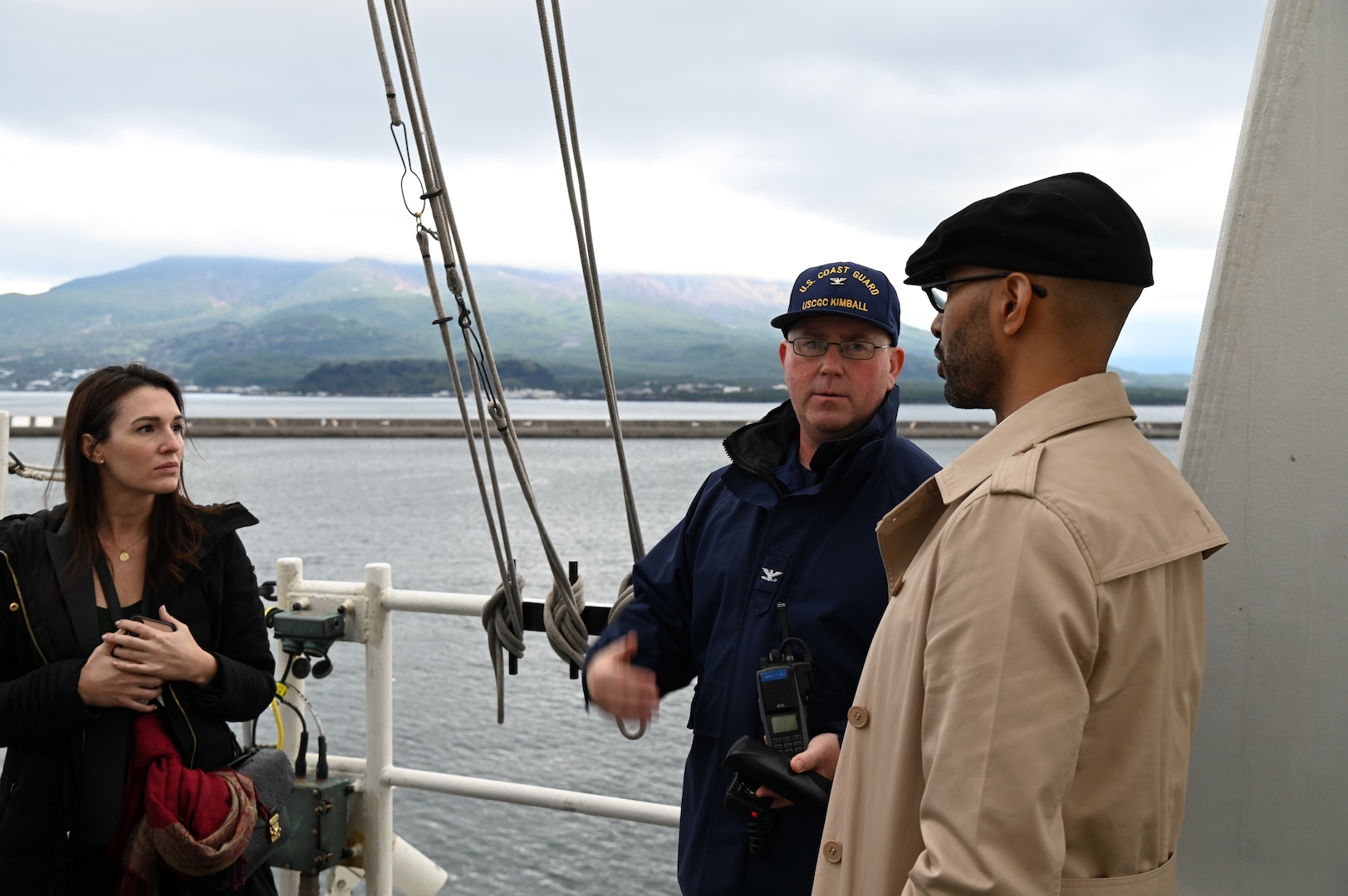 The U.S. Coast Guard Cutter Kimball (WMSL 756) arrives in Kagoshima