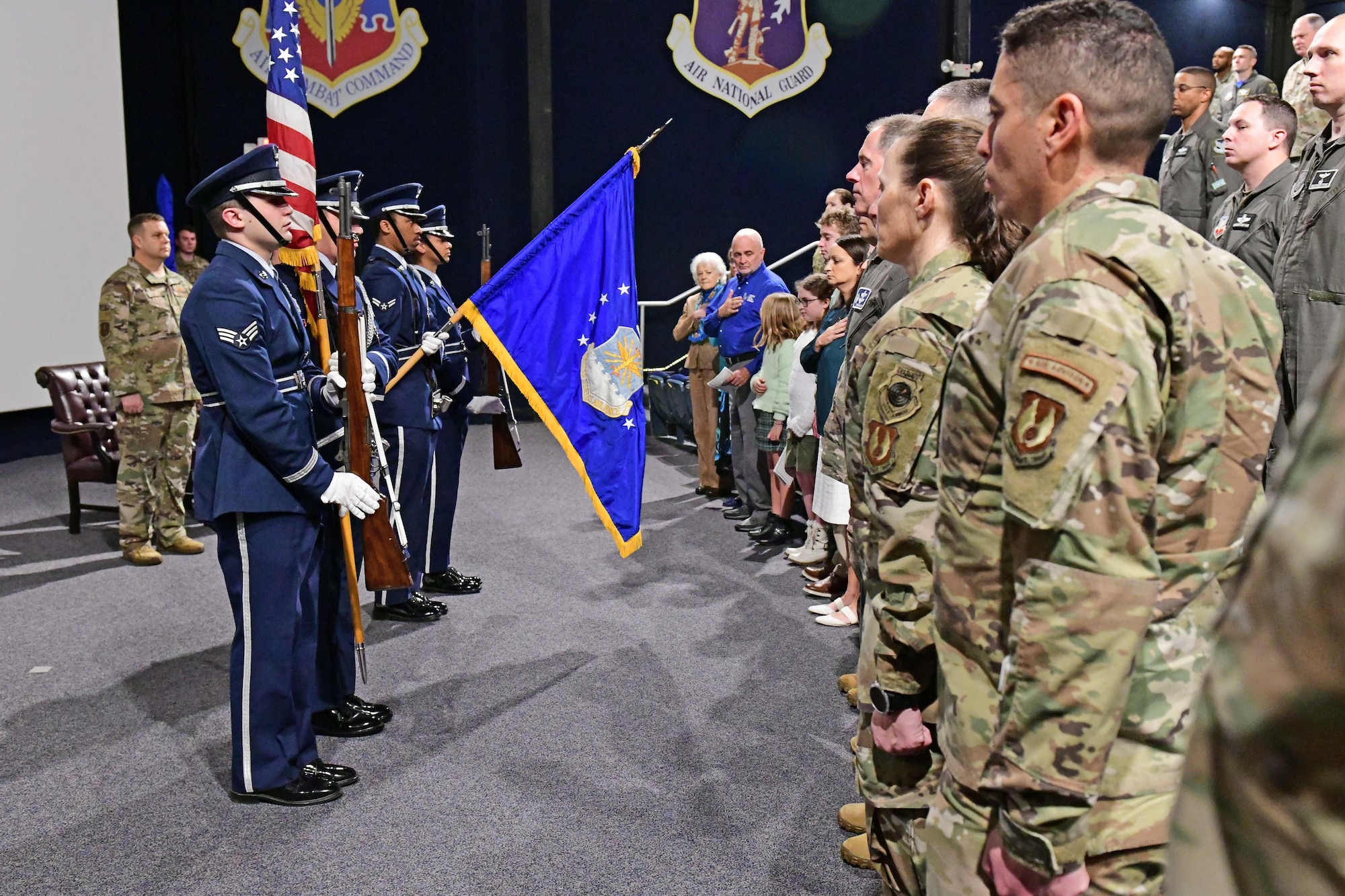 Honor Guard holding flags