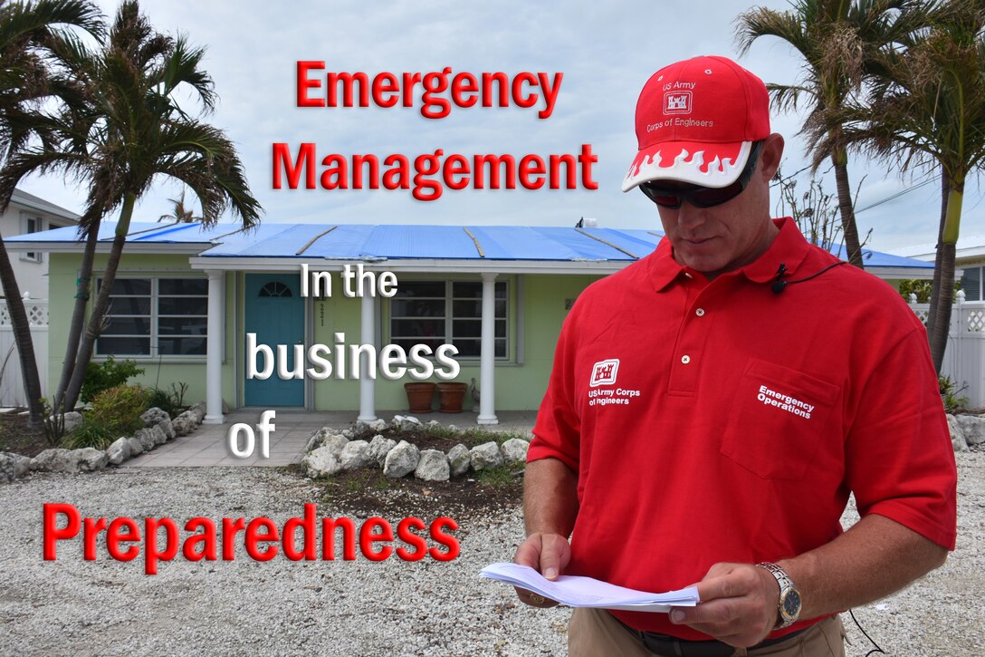 The business of the U.S. Army Corps of Engineers Nashville District is preparedness. A dedicated emergency management team plays an important role in the administration and execution of the program, and supporting personnel that are called to deploy.
This is Cullum Miller, Nashville District Technical Services Section chief and quality assurance supervisor, reviewing a completed blue roof installation in Marathon, Florida, while on deployment Oct. 25, 2017. Miller volunteered to support Operation Blue Roof following Hurricane Irma. (USACE Photo by Patrick Moes)