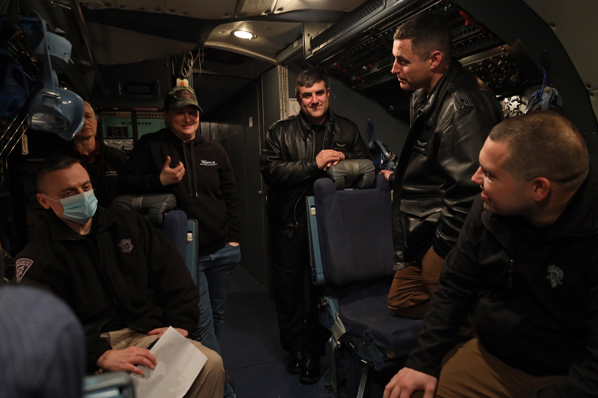 The Massachusetts State Police Air Wing visited Westover on Feb. 9 for a C-5 tour.