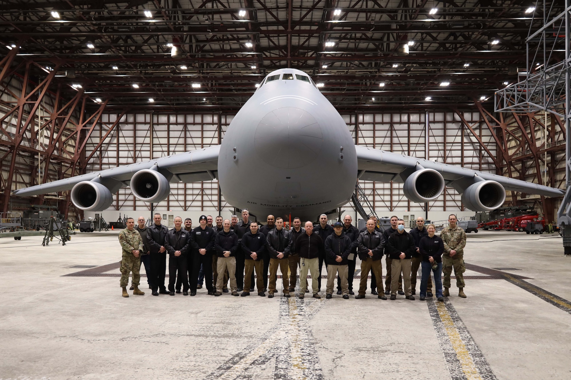 The Massachusetts State Police Air Wing visited Westover on Feb. 9 for a C-5 tour.