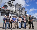 JOINT BASE PEARL HARBOR-HICKAM - From left to right:
PSI PM Kevin Collins, C250 Shanon Arnold, C103 CTL Juan Carlos “Harry” Herrera, C103 APM Shane Konno, C132 QA Jamie Francis, C410 CS Jay Masatsugu, C103 APM Cheryl Yamanaka, 132 QA Michael Halsey, C242 A-CHENG Patrick Driscoll, C410 Sohee “Kelly” Wun, C103 WFO Lt. Cmdr. Kristopher DeVisser, C103 SBS Tony Castro.

The Hawaii Regional Maintenance Center (HRMC) team at Pearl Harbor Naval Shipyard and Intermediate Maintenance Facility is the Navy’s first responders when it comes to an emergent repair availability (ERAV) on surface ships in the Indo-Pacific Region.