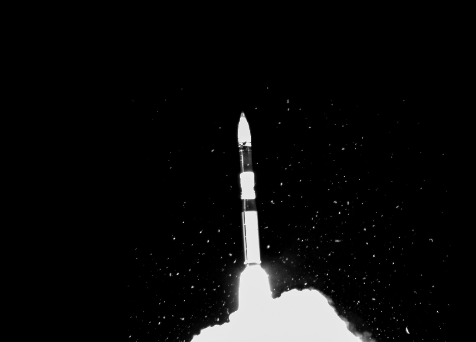 An Operational test launch of an Air Force Global Strike Command unarmed Minuteman III intercontinental ballistic missile, launched at 11:01 pm. Feb. 9 from Vandenberg Space Force Base, California.