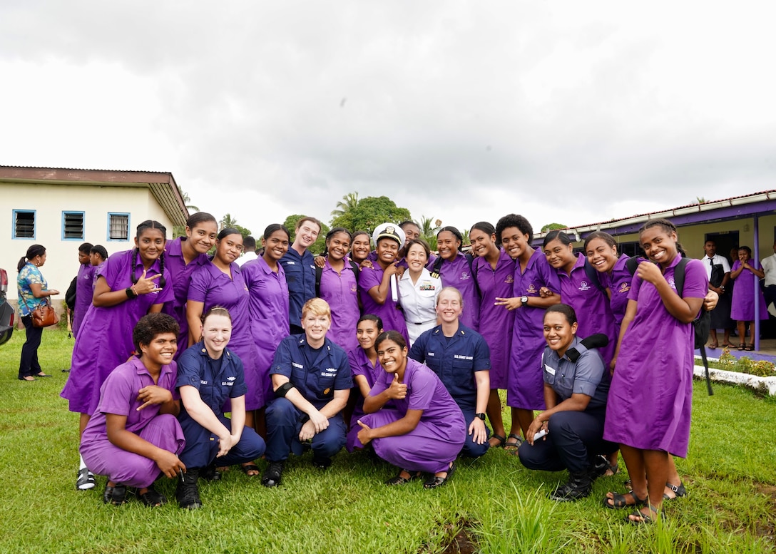 The Coast Guard Cutter Juniper crew visited the Port of Suva, Fiji, last week, as part of a multi-month deployment in support of Operation Blue Pacific.