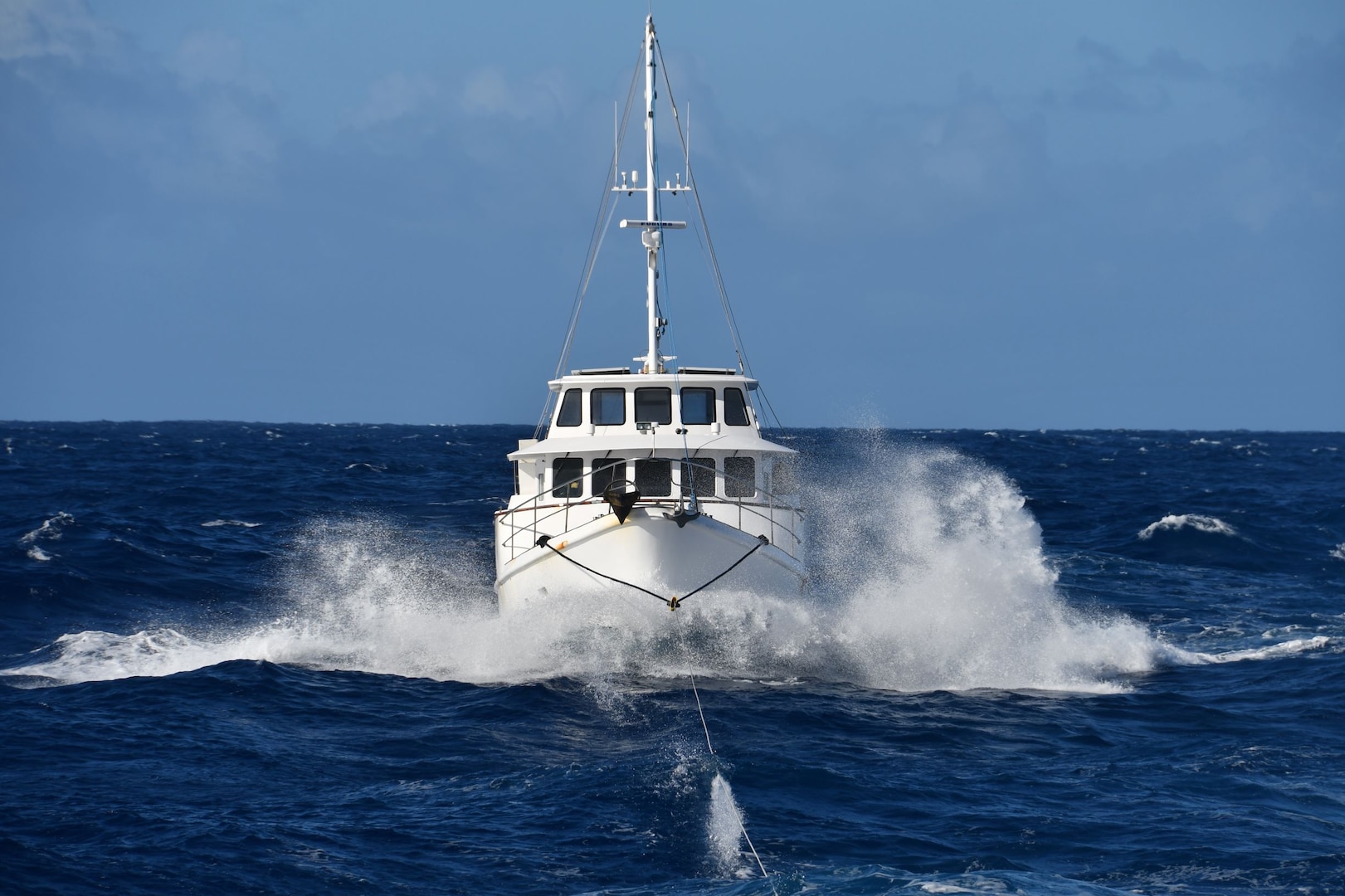 On February 13th, 2023 U.S. Coast Guard Cutter Oliver Berry, a 154-foot Fast Response Cutter was tasked with assisting the vessel Eden Bound, a 58-foot long pleasure craft adrift 230 nautical miles Southwest of Oahu.