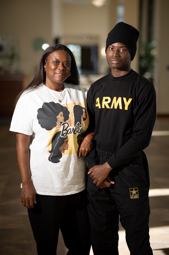 Tracy Freeman, caregiver and mother of U.S. Army Pfc. Iszondriq Johnson, Wounded Warrior and cancer patient. Freeman is recognized during National Caregivers Day.