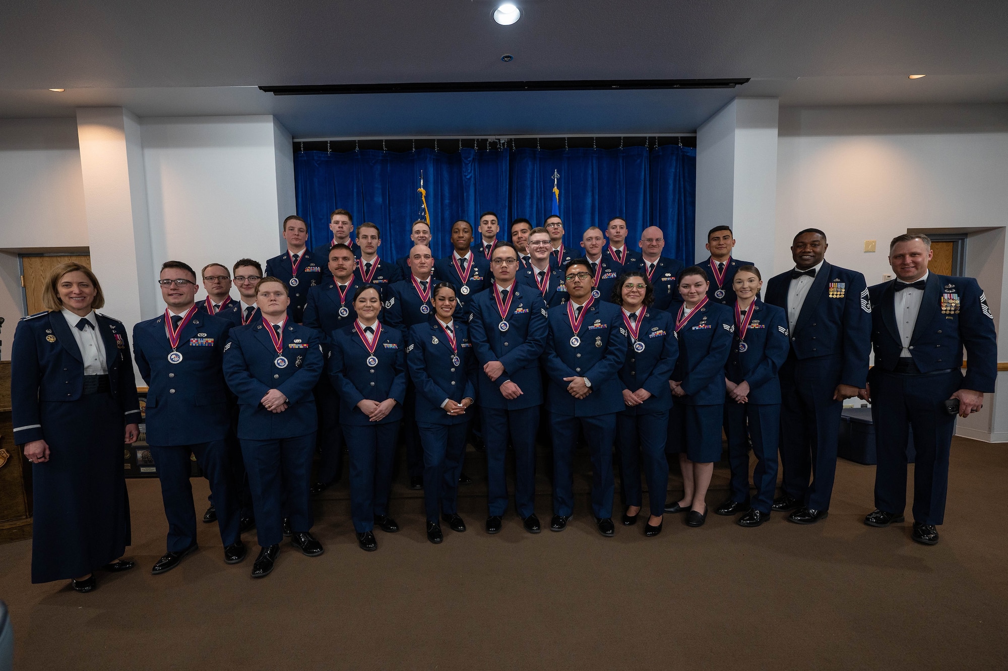 Group photo of Airman Leadership School 23-Bravo Graduates