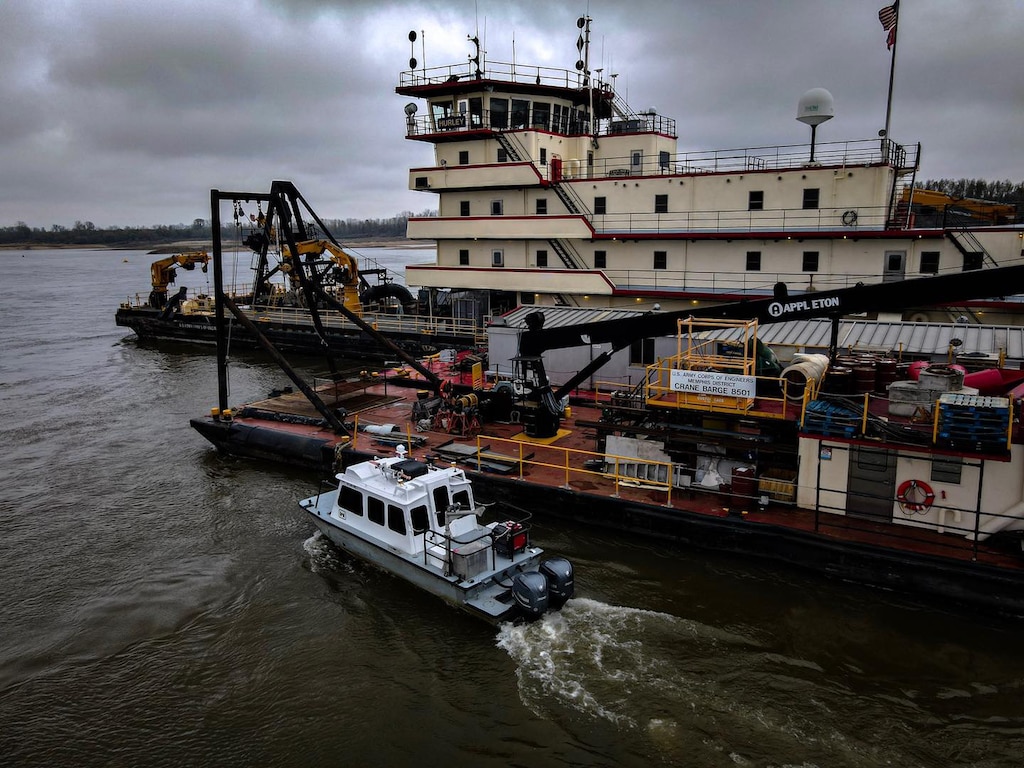 The Memphis District’s Dredge Hurley returned to its home port, Ensley Engineer Yard in Memphis Harbor on Jan. 13, 2023, after finishing a record-breaking 273-day season, which began Apr. 26, 2022.

In those eight and a half months, the 36-person crew removed 14.5 million cubic yards of material, which is the most the Dredge Hurley has ever removed in a single season.