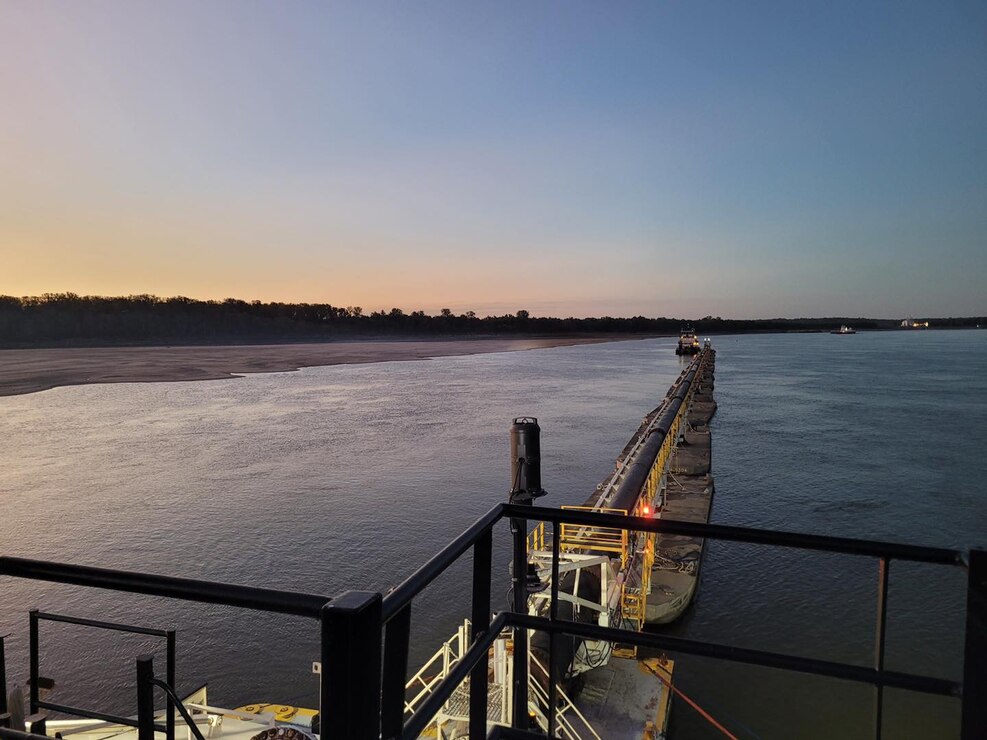 The Memphis District’s Dredge Hurley returned to its home port, Ensley Engineer Yard in Memphis Harbor on Jan. 13, 2023, after finishing a record-breaking 273-day season, which began Apr. 26, 2022.

In those eight and a half months, the 36-person crew removed 14.5 million cubic yards of material, which is the most the Dredge Hurley has ever removed in a single season.