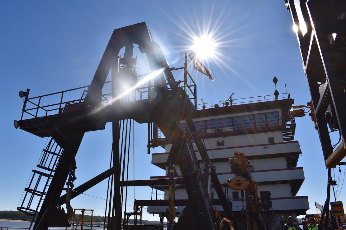 The Memphis District’s Dredge Hurley returned to its home port, Ensley Engineer Yard in Memphis Harbor on Jan. 13, 2023, after finishing a record-breaking 273-day season, which began Apr. 26, 2022.

In those eight and a half months, the 36-person crew removed 14.5 million cubic yards of material, which is the most the Dredge Hurley has ever removed in a single season.