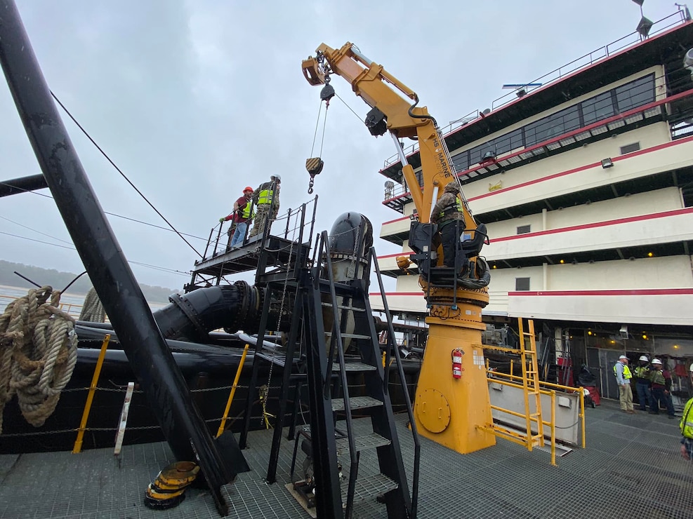 The Memphis District’s Dredge Hurley returned to its home port, Ensley Engineer Yard in Memphis Harbor on Jan. 13, 2023, after finishing a record-breaking 273-day season, which began Apr. 26, 2022.

In those eight and a half months, the 36-person crew removed 14.5 million cubic yards of material, which is the most the Dredge Hurley has ever removed in a single season.