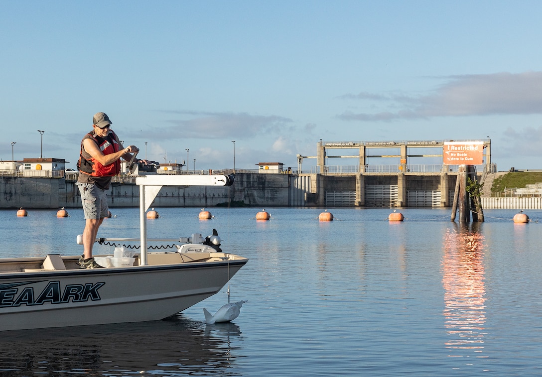 Sediment Sampling research at the Port Mayaca Lock and Dam