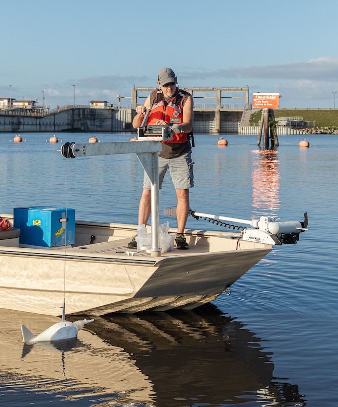 Sediment Sampling research at the Port Mayaca Lock and Dam