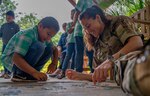 As students were served by dental technicians from the Lesser Antilles Medical Assistance Team, other members of LAMAT were able to engage with them through various games and activities.