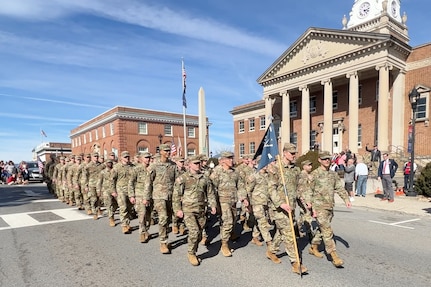 Alpha Co. Soldiers honored at Bedford Welcome Home Parade