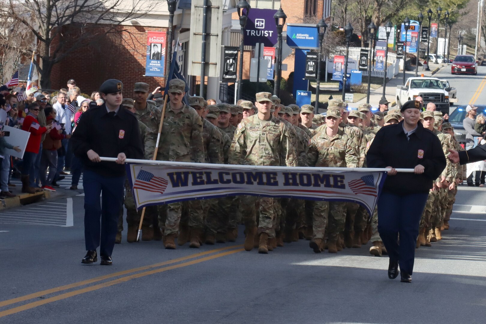 Alpha Co. Soldiers honored at Bedford Welcome Home Parade