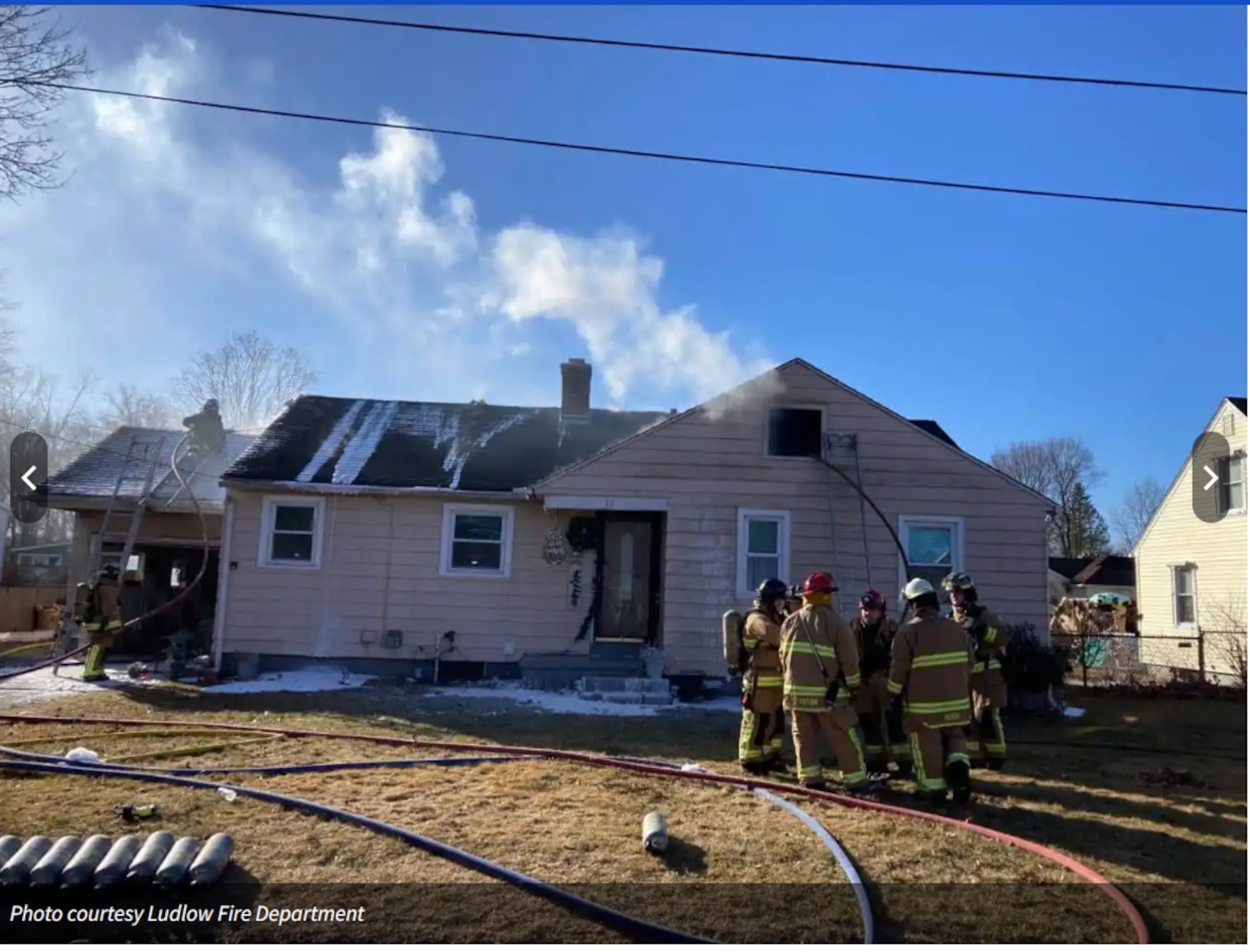 Westover Fire responds to Ludlow Fire