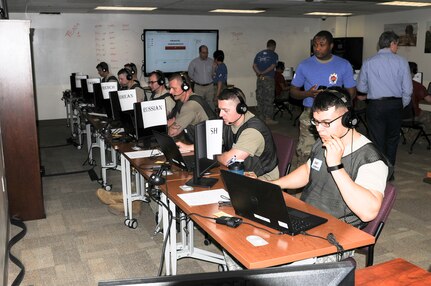 National Guard Soldier’s compete in the Polyglot Games as part of the 2018 Military Intelligence Language Conference hosted by the 300th Military Intelligence Brigade and held at the Utah National Guard Headquarters in Draper, Utah .