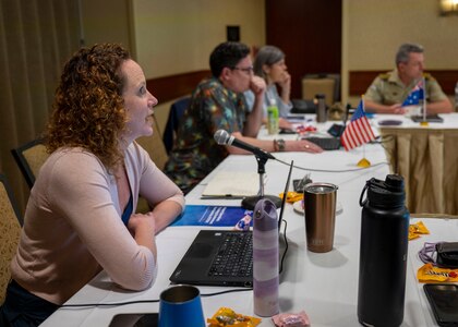 HONOLULU (Feb. 7, 2023) The Peacekeeping Operations Coordination Board – Technical Working Group, consisting of representatives from Australia, Canada, France, Japan, Republic of Korea, New Zealand, United Kingdom, and the United States, held its 10th multinational coordination meeting Feb. 7-9, 2023 in Honolulu, Hawaii as part of the U.S. Global Peace Operations Initiative (GPOI) on behalf of United States Indo-Pacific Command. USINDOPACOM is committed to enhancing stability in the Asia-Pacific region by promoting security cooperation, encouraging peaceful development, responding to contingencies, deterring aggression, and, when necessary, fighting to win. (U.S. Navy photo by Mass Communication Specialist 3rd Class Christopher Thomas)