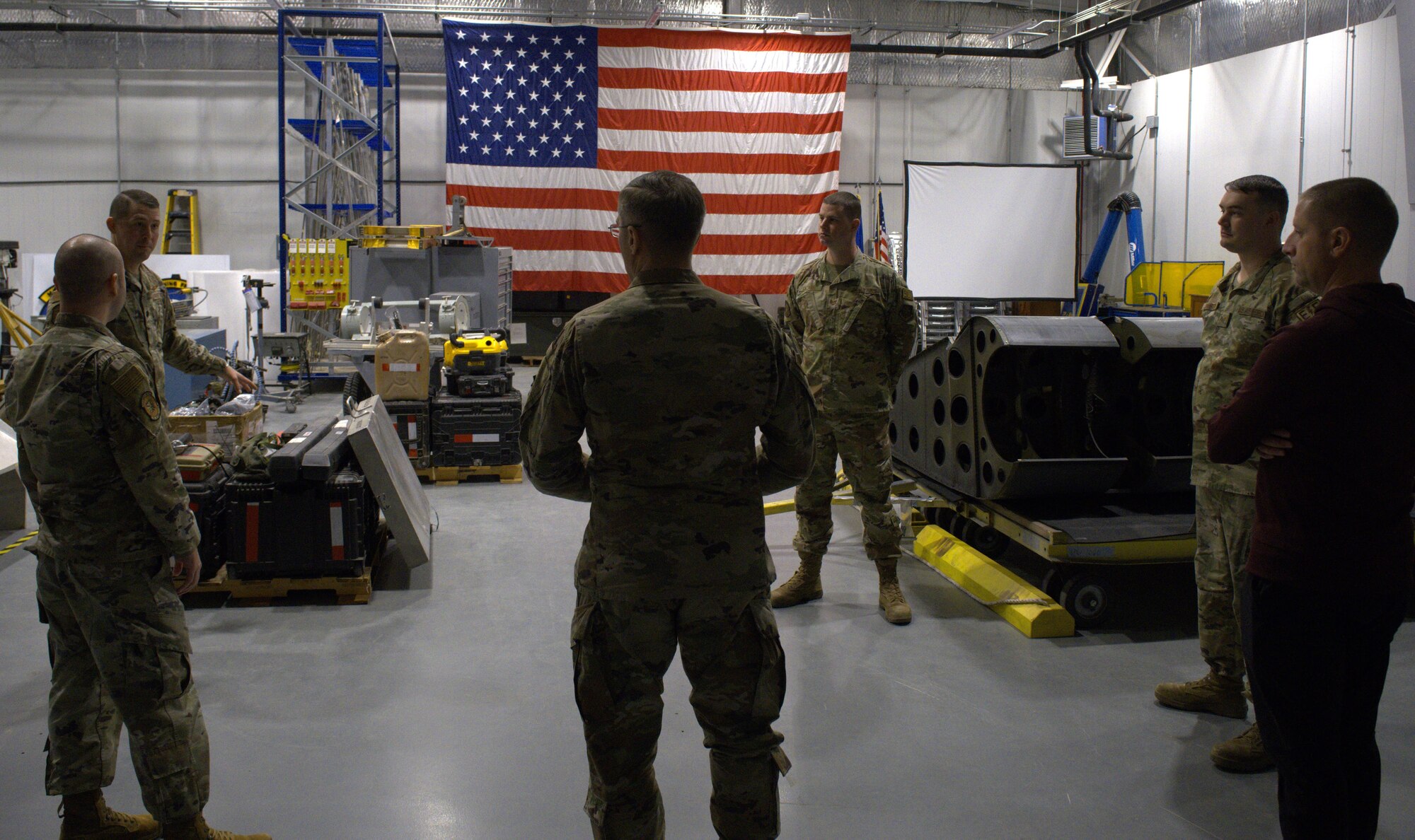 USAFEC command team visits Airmen from the 521st AMOG, 725th AMS