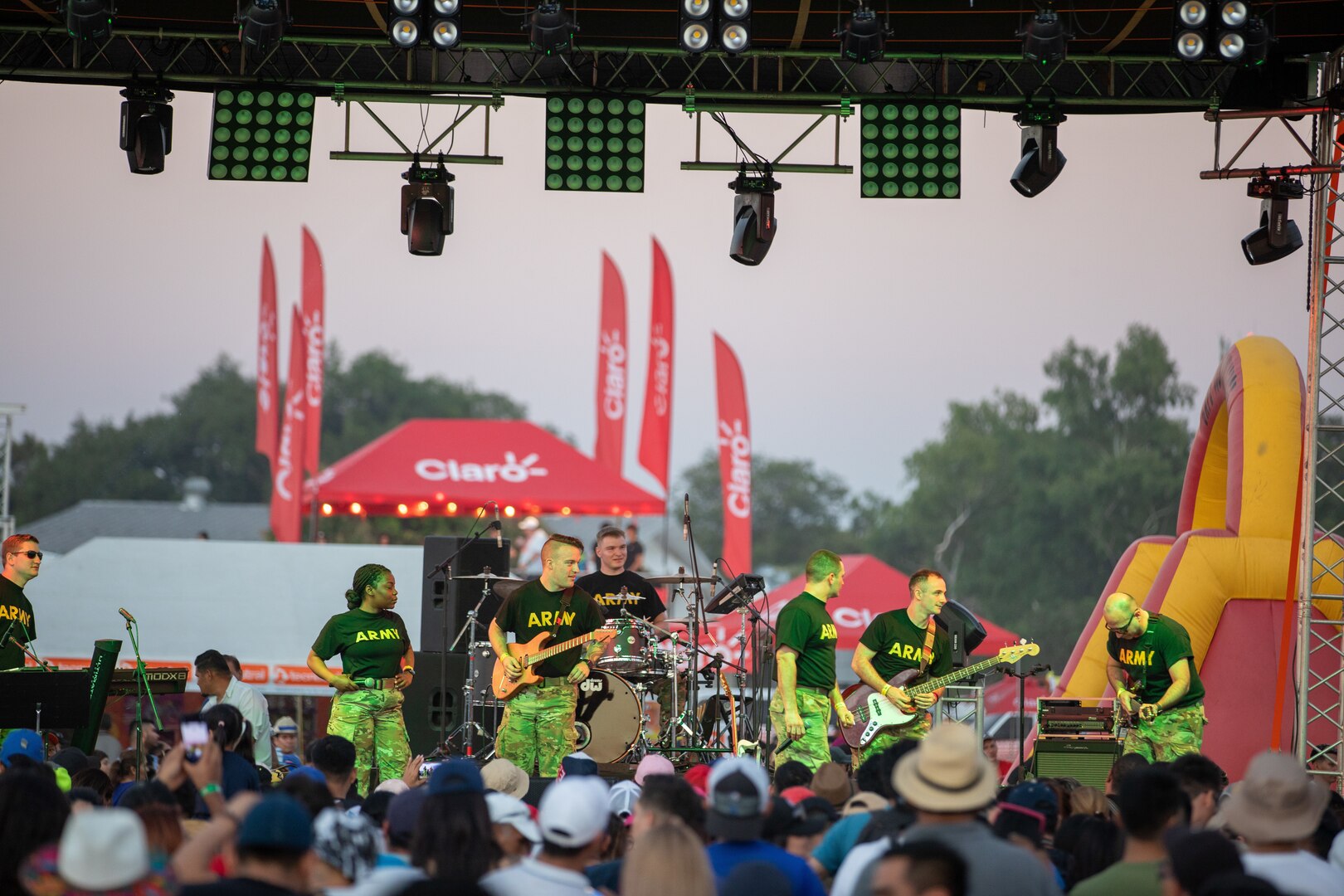 Members of the 39th Army Band, New Hampshire Army National Guard, perform at the Ilopango Airshow in San Salvador, El Salvador, on Feb. 4, 2023. Photo by Spc. Kelly Boyer, 114th PAD.