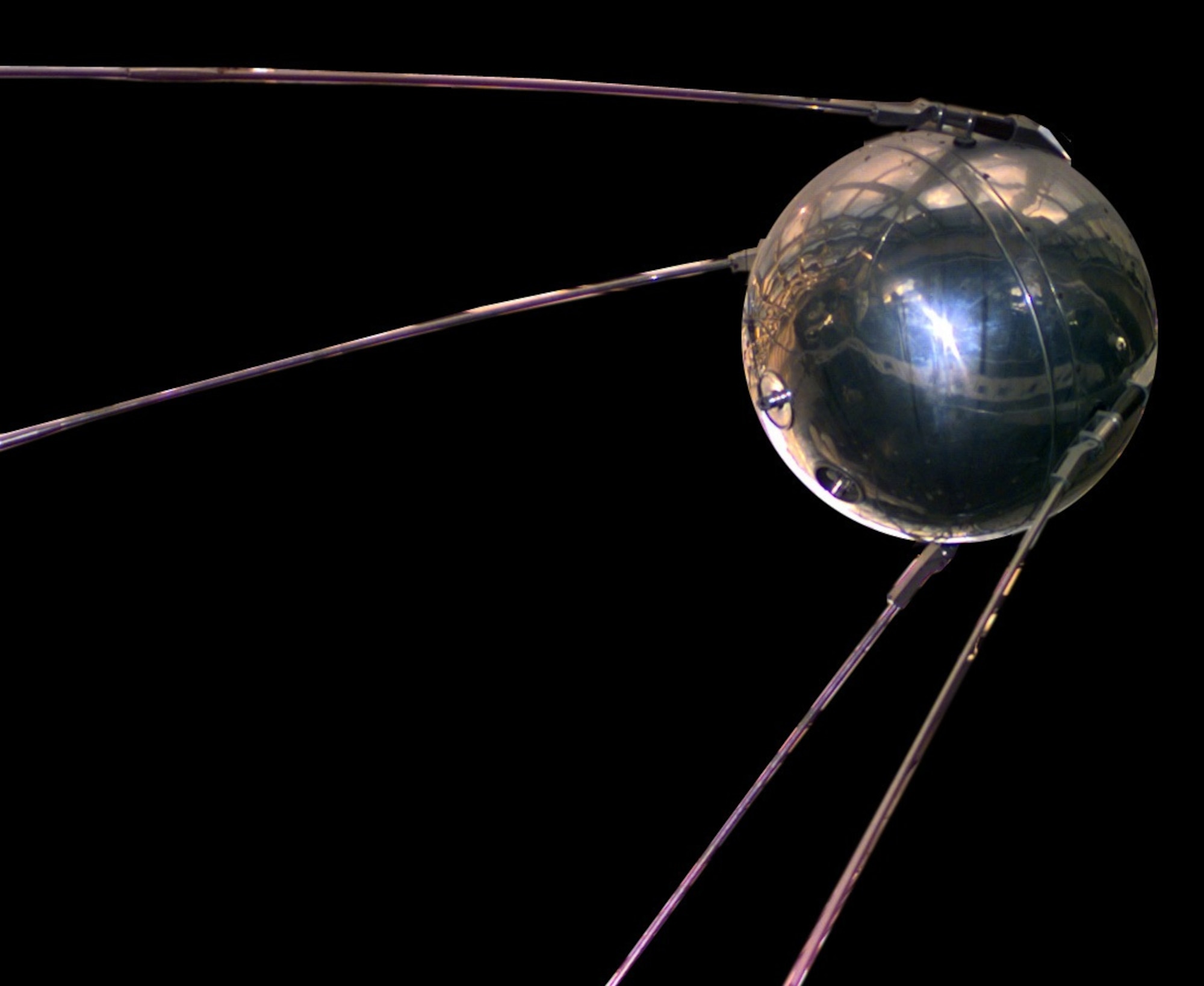 The Sputnik 1 replica which is on display at the National Air and Space Museum in Washington D.C. (NASA photo)