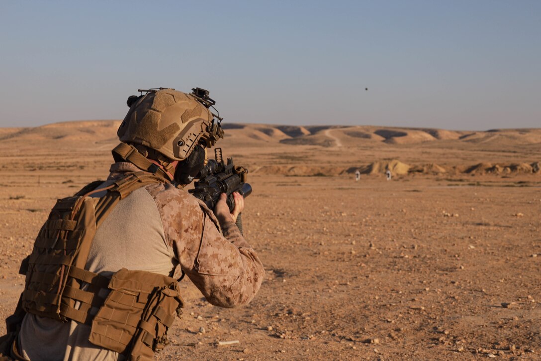 U.S. Marines with 3rd ANGLICO conduct ranges during Intrepid Maven 23.2