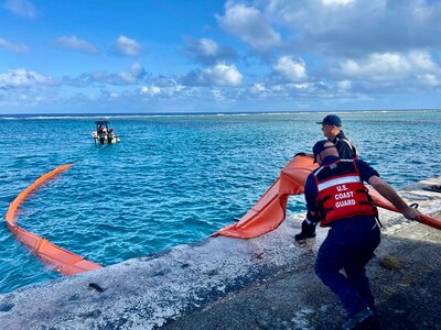 U.S. Coast Guard, with Partners, Conduct Pollution Response Exercise in Rota